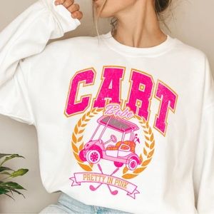 Customizable “Cart Babe” gold sweatshirt